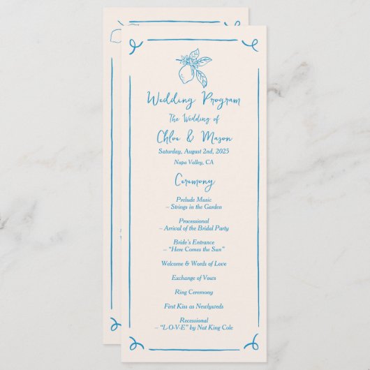 Programme plat de citron à main levée (Devant / Derrière)