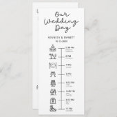 Programme plat du jour du mariage de l'église (Devant / Derrière)