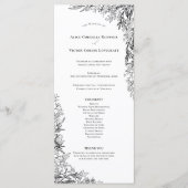 Programme Plat Mariage blanc et noir (Devant)