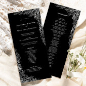 Programme Plat Mariage noir et blanc