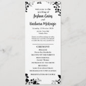 Programme plat noir sur blanc (Devant)