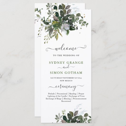 Programme plat Russe Blue Gum Eucalyptus (Devant / Derrière)