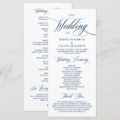 Programme pliable de mariage élégant classique (Devant / Derrière)