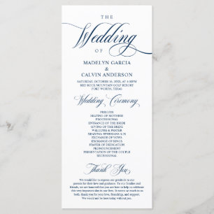 Programme pliable de mariage élégant classique