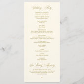 Programme pliable de mariage élégant classique (Dos)