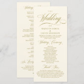Programme pliable de mariage élégant classique (Devant / Derrière)