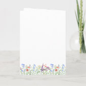 Programme plié de mariage de jardin de fleurs sauv (Dos)
