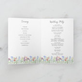 Programme plié de mariage de jardin de fleurs sauv (Intérieur)