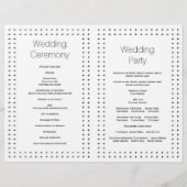 Programme plié de mariage géométrique noir et blan (Dos)