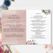 Programme plié floral espagnol pour Quinceañera