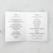 Programme Plié Mariage de script élégant minimal (Intérieur)