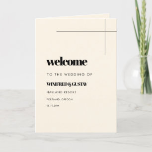 Programme plié mariage simple, élégant et chic