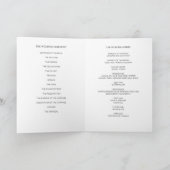 Programme plié minimaliste de Mariage de calligrap (Intérieur)