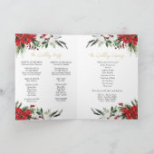 Programme plié simple Mariage de Noël classique (Intérieur)