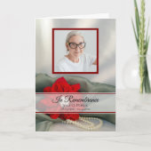 Programme Poinsettia Pearls Service funéraire hivernal plié (Devant)