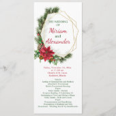 Programme Poinsettia, sainte, pin Mariage de Noël (Devant)