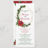 Programme Poinsettia, sainte, pin Mariage de Noël (Devant / Derrière)