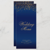 Programme Points or tendance du jour de mariage sur bleu mar (Devant / Derrière)