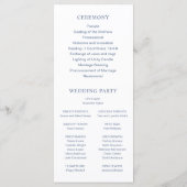 Programme Polices simples Dusty Blue Bold Mariage moderne (Dos)