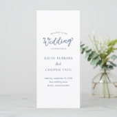 Programme Polices simples Dusty Blue Bold Mariage moderne (Debout devant)