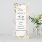 Programme Pony rose Floral Gold Script & Mariage de cadre (Debout devant)