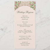 Programme Porte Élégante de Mariage en Feuille de Luxe (Devant)