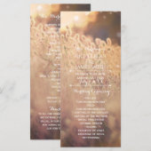 Programme Porte-programme de mariage champêtre rustique de c (Devant / Derrière)