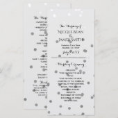 Programme Porte-programme moderne chic glamour argenté brill (Devant / Derrière)