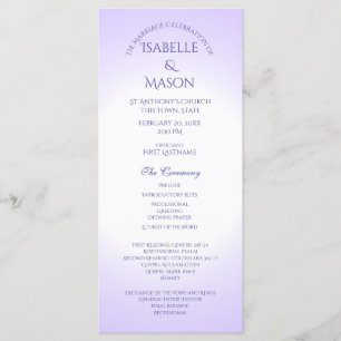 Programme pourpre violet de mariage