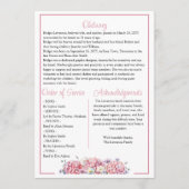 Programme Pretty Pink Hydrangea Celebrating Life - Funeral (Dos)