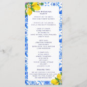 Programme Programa Mediterranean Tiles Wedding with Lemon (Dos)