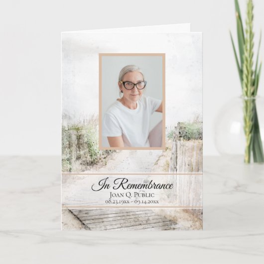 Programme Promenade à la plage Service funéraire plié (Devant)