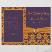 Programme Purple et Orange Mariage damassé (Devant)