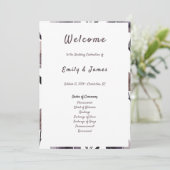 Programme Purple Floral Botanical Wedding (Debout devant)