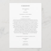 Programme Purple Floral Heart for Wedding Sand Ceremony (Dos)