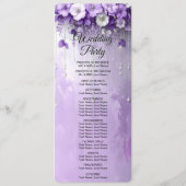 Programme Purple Flowers with Dangling Pearls Wedding (Dos)