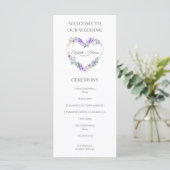 Programme Purple Heart on Wildflowers for Wedding (Debout devant)