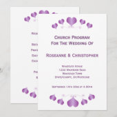 Programme Purple Hearts Design Wedding (Devant / Derrière)