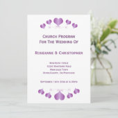 Programme Purple Hearts Design Wedding (Debout devant)