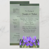 Programme Purple Iris Wedding Program (Devant / Derrière)