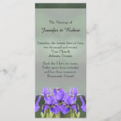Programme Purple Iris Wedding Program (Devant)