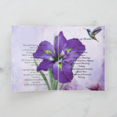Programme Purple Irises & Hummingbird Funeral Program (Intérieur)