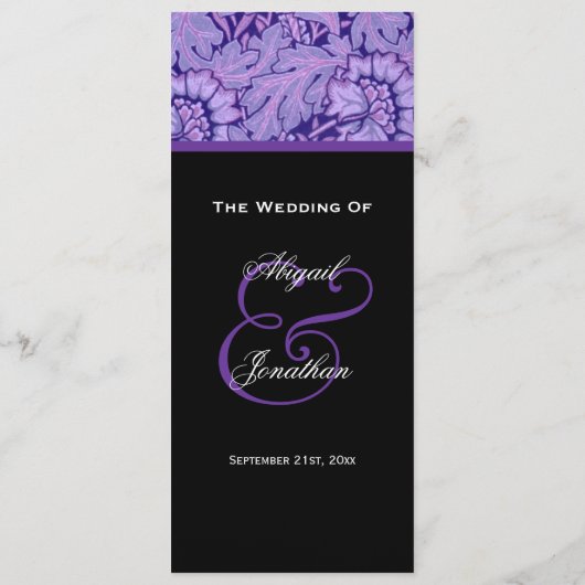 Programme Purple Vintage Mariage damassé (Dos)