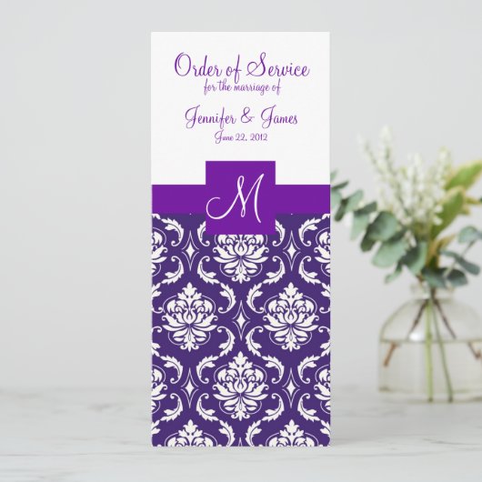Programme Purple White Mariage damassé (Debout devant)