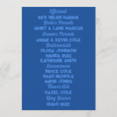 Programme Quatre-vingts pastels sur Blue New Wave Mariage (Dos)