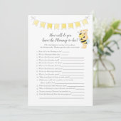 Programme Qui Connaît Mommy-To-Be Game Boy Teddy Bear Card (Debout devant)