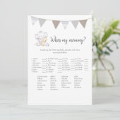 Programme Qui est ma maman jeu Baby Elephant Card (Debout devant)