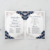 Programme Quinceanera de papillon bleu d'argent de (Intérieur)