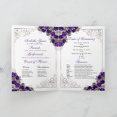 Programme Quinceanera de papillon d'argent pourpre (Intérieur)