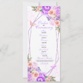 Programme Quinceanera Floral Rose & Purple (Dos)